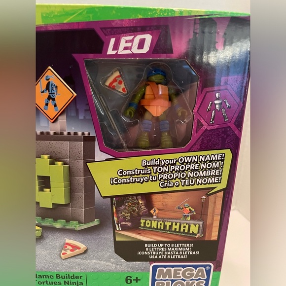 BUILD YOUR OWN NAME MEGA BLOKS Leo/Leonardo Teenage Mutant Ninja Turtles 233pc - Picture 2 of 4